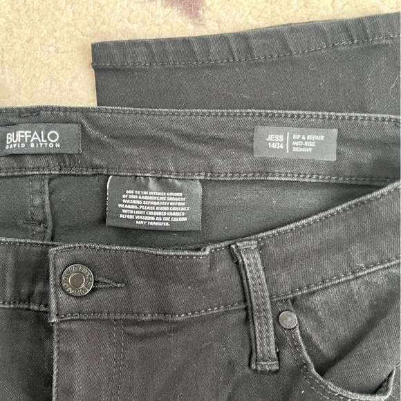 ❌SOLD❌Size 14 Black Buffalo David Bitton Skinny Jeans - Picture 5 of 6